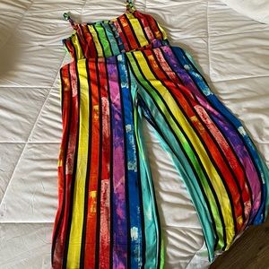 Rainbow colored romper